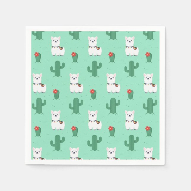 Serviette En Papier Alpaca/Llama (Devant)
