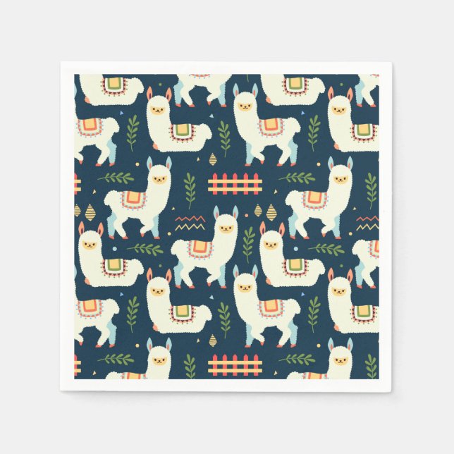 Serviette En Papier Alpaca/Llama (Devant)