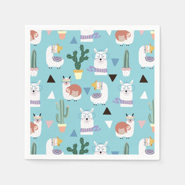 Serviette En Papier Alpaca/Llama (Devant)