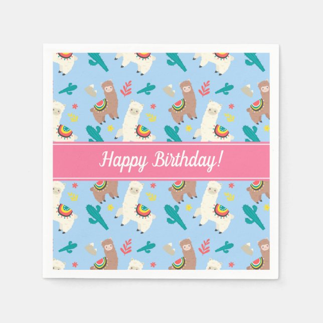 Serviette En Papier Alpaca/Llama (Devant)