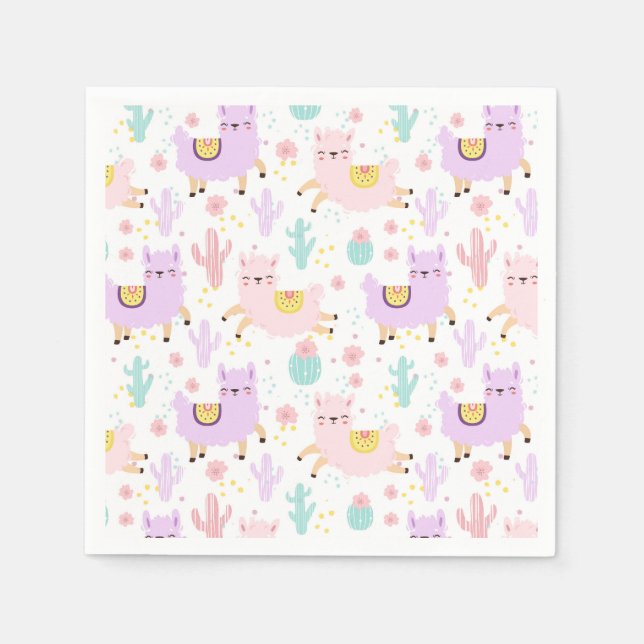 Serviette En Papier Alpaca/Llama (Devant)