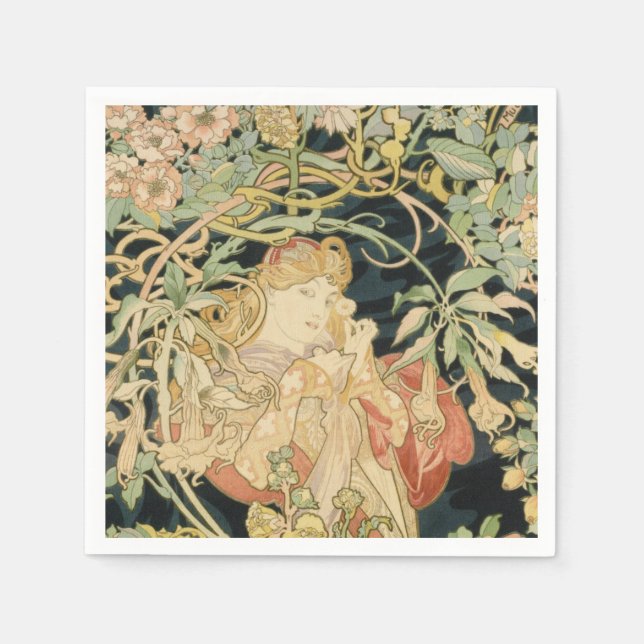 Serviette En Papier Alphonse Mucha - Alphonse (Devant)