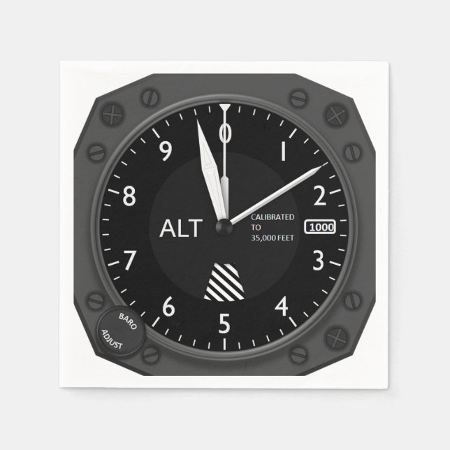 Serviette En Papier Altimètre de l'aéronef (Devant)