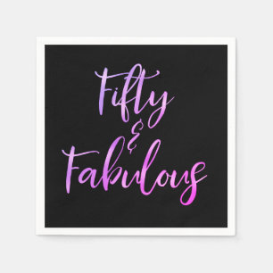 Serviette En Papier Aluminium rose et pourpre cinquante et fabuleux