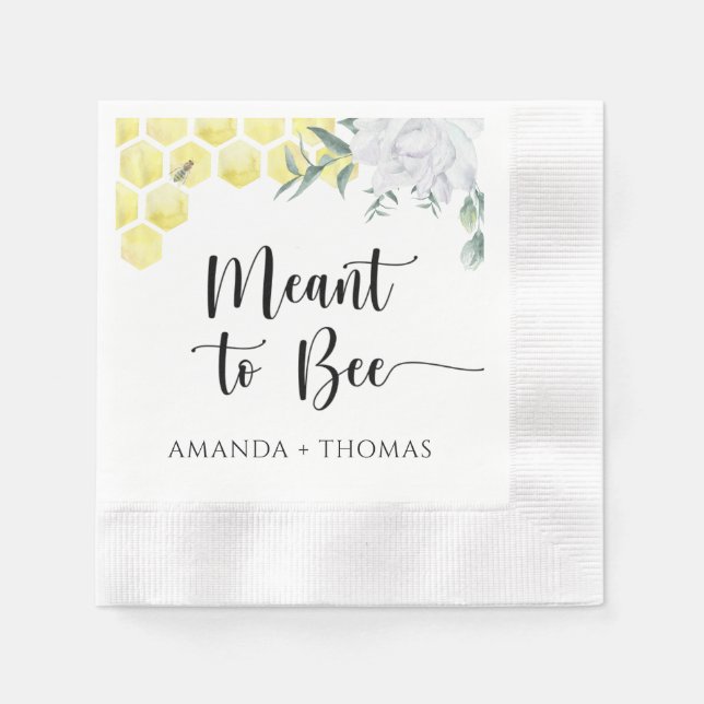 Serviette En Papier Alvéoles - Destinés à être abeille (Devant)