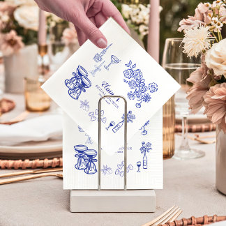 Serviette En Papier Amalfi Coast Lemon Bridal Shower Cocktail Napkins 