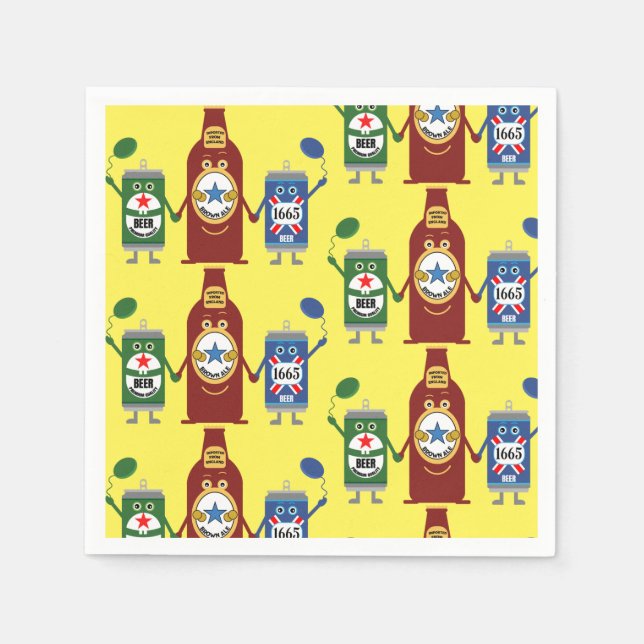 Serviette En Papier Amateur de bière original Cadfts Napkin (Devant)