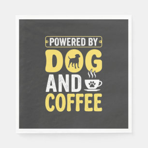 Serviette En Papier Amateur de café chien propulsé par le design