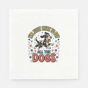 Serviette En Papier Amateur de chien drôle Vintage pour tous les chien