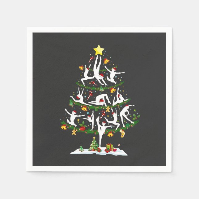 Serviette En Papier Amateur de danse de ballet Éclairage de Noël de ba (Devant)
