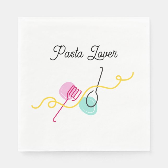 Serviette En Papier Amateur de pâtes (Devant)