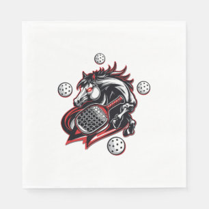 Serviette En Papier Amateur du cheval de Pickleball