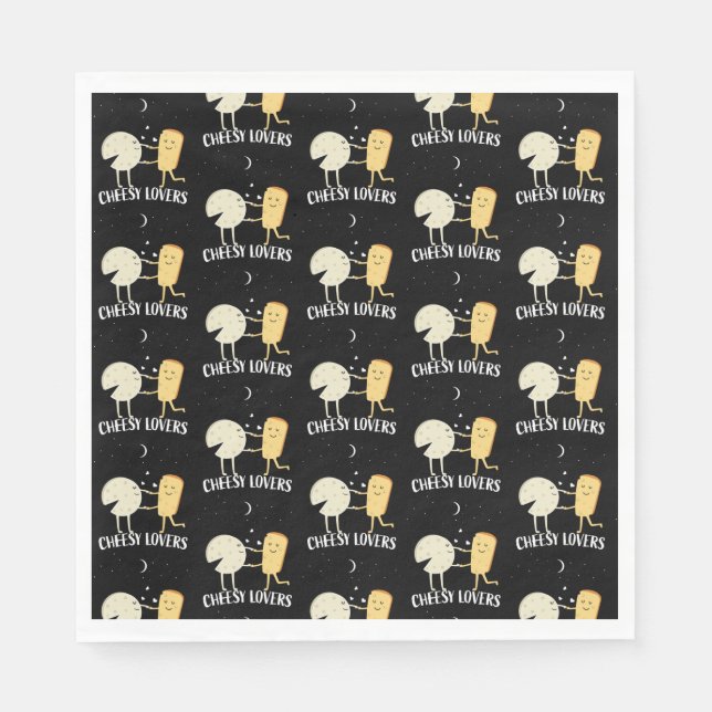 Serviette En Papier Amateurs De Fromage Et Connaisseur (Devant)