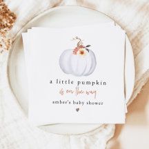AMBER Moderne Rustique Petite Baby Shower Citrouil
