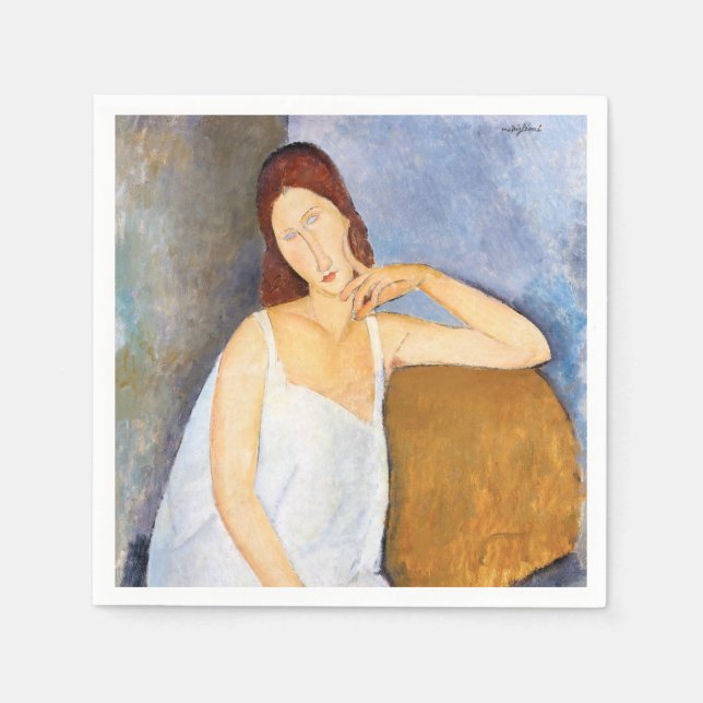 Serviette En Papier Amedeo Modigliani - Jeanne Hebuterne (Devant)