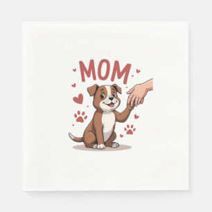 Serviette En Papier American Bully Mama Cute Dog Mama Funny Women