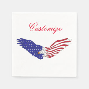 Serviette En Papier American Eagles Thunder_Cove 4 juillet patriotique