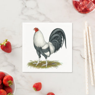 Serviette En Papier American Game Silver Blue Gamecock