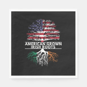 Serviette En Papier American Grown Irish Roots Flag Irlande ST. PATRIQ