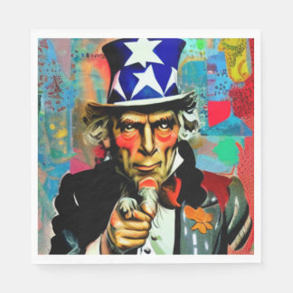 Serviette En Papier American Uncle Sam