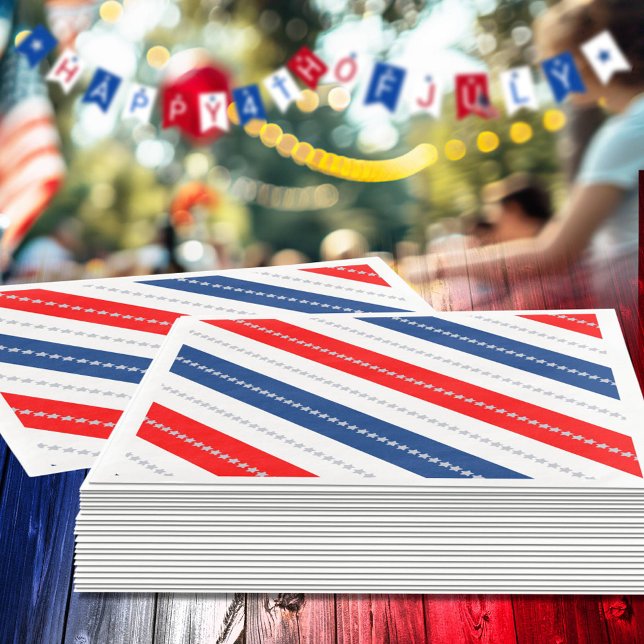 Serviette En Papier Americana Red White Blue Stars & Stripes (Créateur téléchargé)