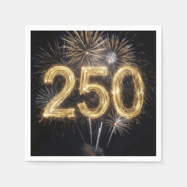 Serviette En Papier America's 250th Birthday Fireworks (Devant)
