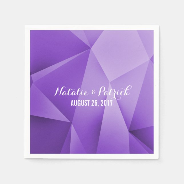 Serviette En Papier Amethyst Jewel Tones Mariage Papier Napkins (Devant)