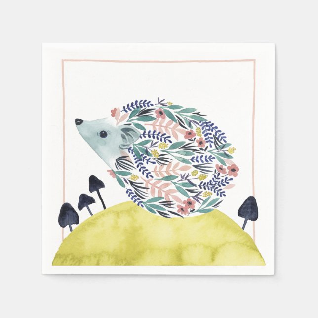 Serviette En Papier Amis de Clementine | Cochon de couverture d'art po (Devant)