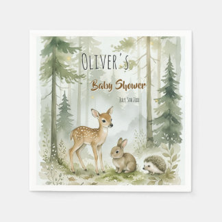 Serviette En Papier Amis de la forêt de bois 