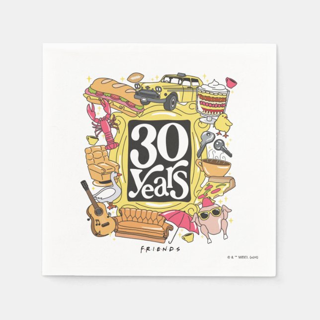 Serviette En Papier AMIS™ | Graphique de 30 ans (Devant)