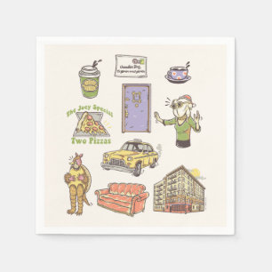 Serviette En Papier AMIS™   Graphique d'icônes de dessin