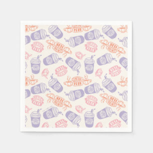 Serviette En Papier AMIS™   Pastel Central Perk Motif