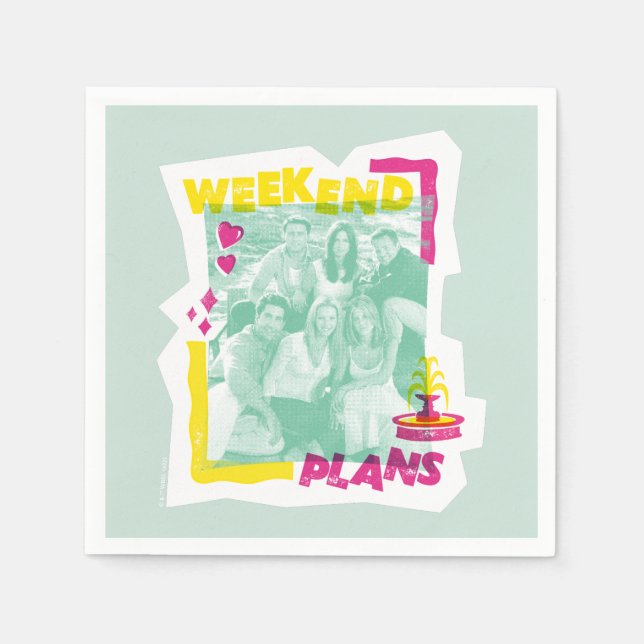 Serviette En Papier AMIS™ | Plans de fin de semaine (Devant)