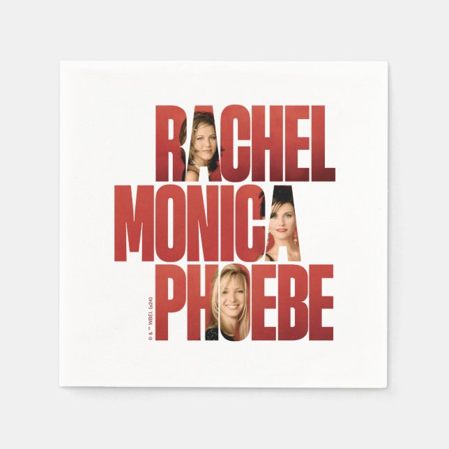 Serviette En Papier AMIS™ | Rachel, Monica & Phoebe (Devant)