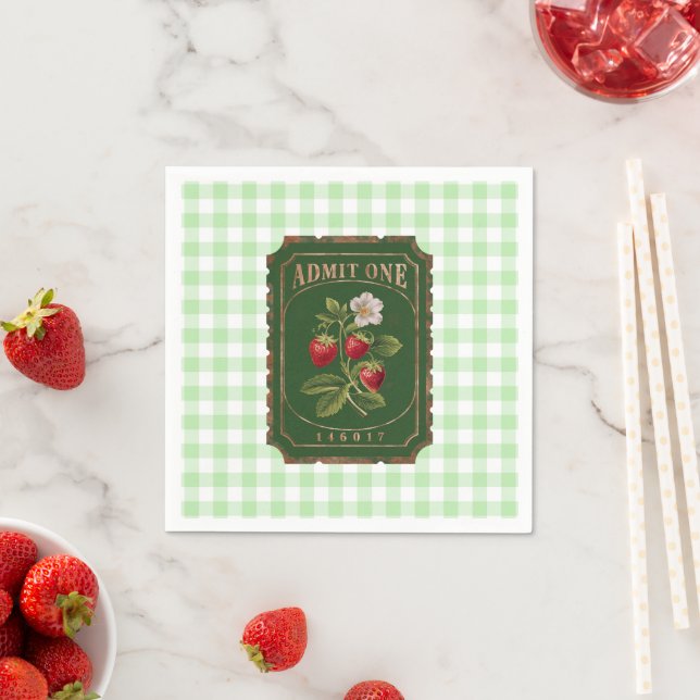 Serviette En Papier Amit one -fraise (En situation)