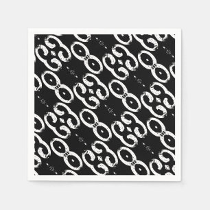 Serviette En Papier Amora noir et blanc