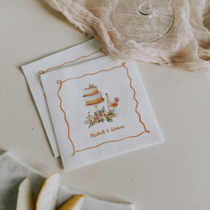 Serviette En Papier Amore & Aranci   Serviettes de mariage Citron Sucr