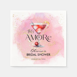 Serviette En Papier Amore Fête des mariées aquarelle