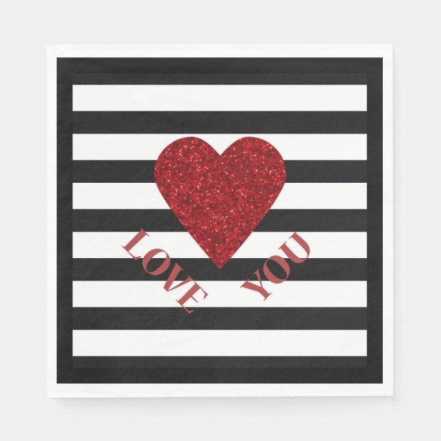 Serviette En Papier Amour (Devant)