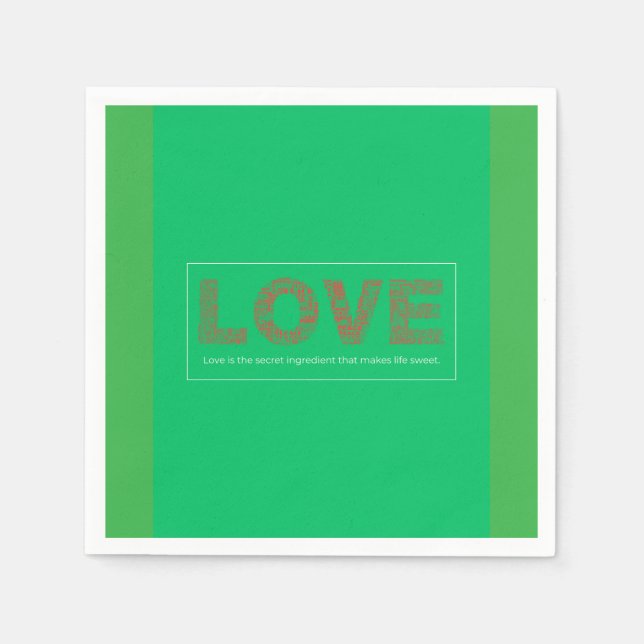 Serviette En Papier Amour (Devant)