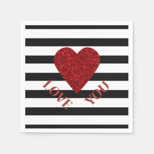 Serviette En Papier Amour