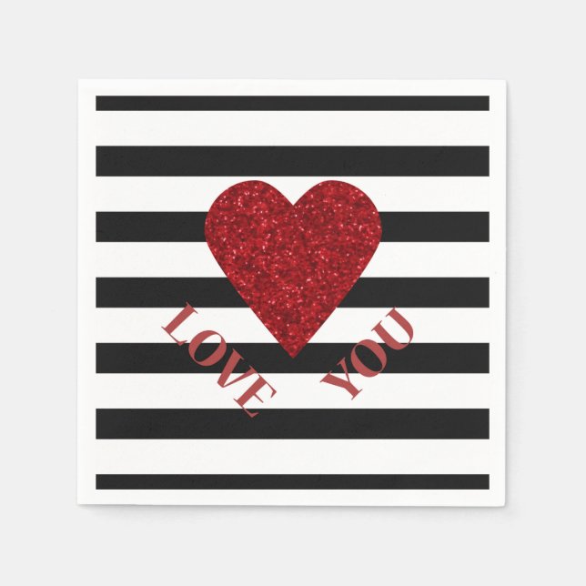 Serviette En Papier Amour (Devant)