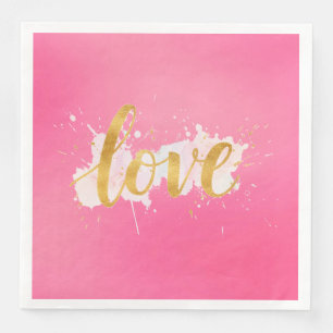 Serviette En Papier Amour