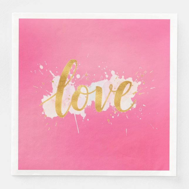 Serviette En Papier Amour (Devant)