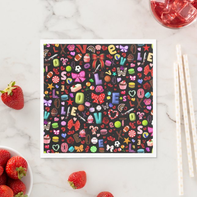 Serviette En Papier Amour (En situation)