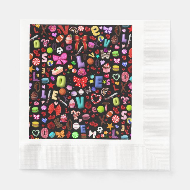 Serviette En Papier Amour (Devant)
