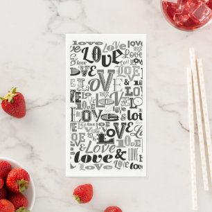Serviette En Papier Amour 3