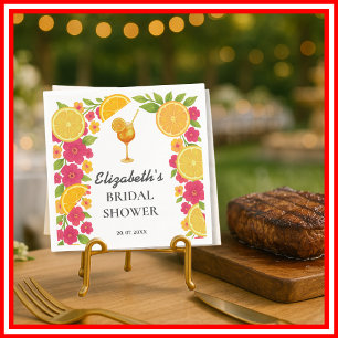 Serviette En Papier Amour à First Spritz Citrus Orange Fête des mariée