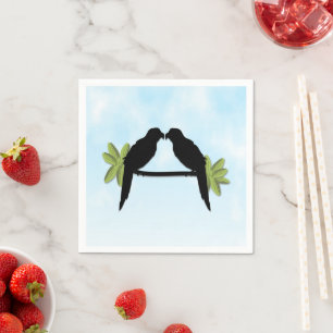Serviette En Papier Amour de perroquet