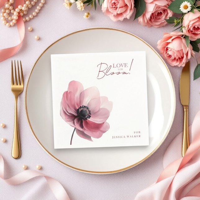 Serviette En Papier amour en fleur douche nuptiale minime Papier Napki (love is in bloom bridal shower party paper nampins in a beautiful minimal design )